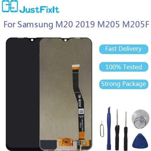For SAMSUNG Galaxy M20 2019 SM-M205 M205F LCD Display Touch Screen Digitizer Assembly replacement parts Original 100% 6.3'' LCD