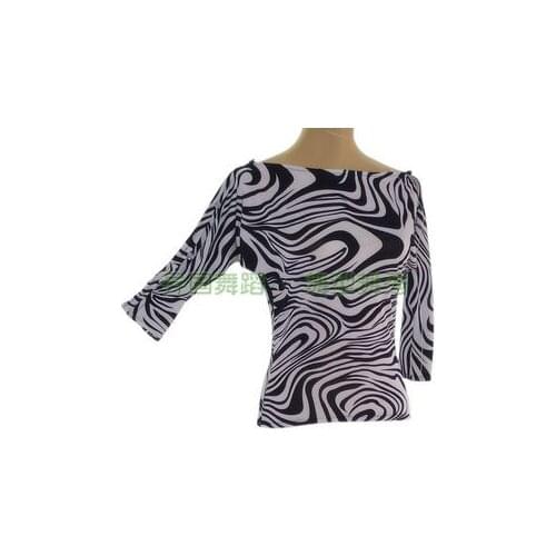 Exotic dance dance Latin dance collar cuff buttons seven exposed arm training to take Latin T24 coat