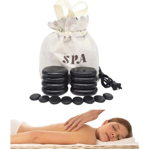 Electric Heating Bag Stone Massager Energy Volcanic Stone Beads Natural Hot Massage Stone SPA