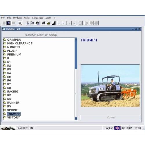 ForLamborghini Tractors Electronic spare parts catalog