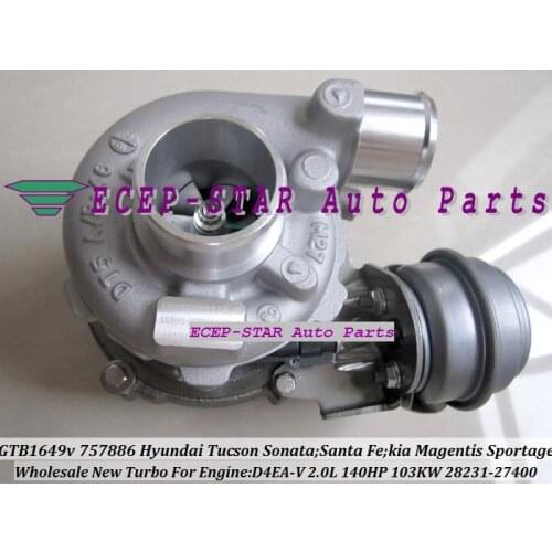 GTB1649V 757886 757886-0003 28231-27400 Turbo For HYUNDAI Tucson Sonata Santa Fe For KIA Magentis Sportage II Carens D4EA 2.0L