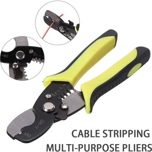 1pc Automatic Cable Wire Stripper Manual Crimping Tool 14 12 10 8 Multi-function Hand Pliers Cutter Adjustable Home Repair Tools