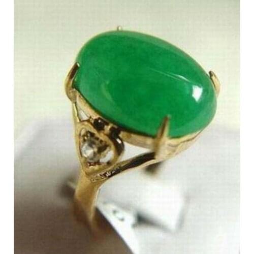 FINE GREEN GREEN JADE BEAD RING(#6,7,8,9,10) FREE SHIPPING 925