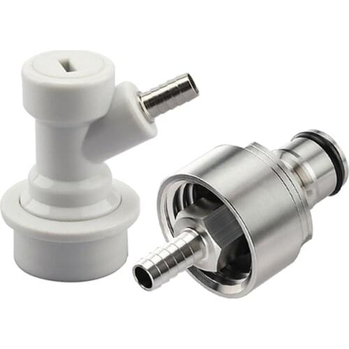 Beer Brewing Carbonation Cap with 5/16" Barb Ball Lock Disconnect Set,Fit Cola Soda Beer and Most of Soft Dring Pet Bottles