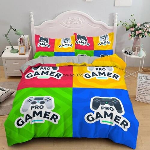 3D Game Digital Printing Bedding Set Bedroom Decoration Home Textile Creative Art Down Quilt Cover Pillowcase 2/3 Pieces