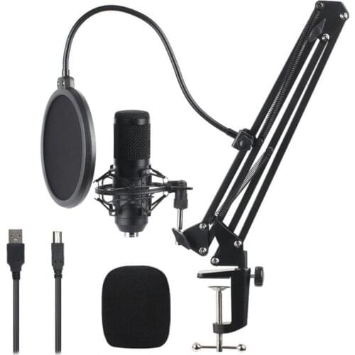 BM700/BM800 Recording Microphone Low Power Consumption Adjustable 192/24bit USB Microphone Kit for Singing