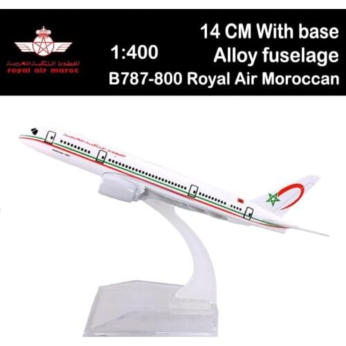 14CM 1:400 Boeing B787-800 Royal Air Moroccan Airlines W Base Airbus Metal Alloy Aircraft Plane Airliner Display Adult Kid Model