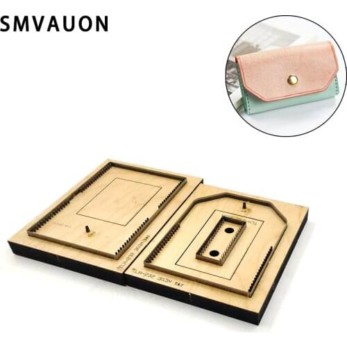 SMVAUON Fashion Leather Coin Purse Wood Mold Cutting Diy Ornament Steel Mold Suitable For Die Cutting Machine