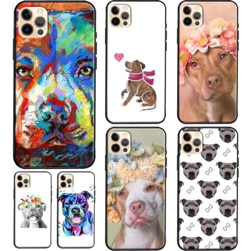 Staffordshire Bull Terrier Staffy dog Phone Case For iPhone 7 8 Plus SE 2020 XR X XS Max 12 Mini 11 Pro Max Soft Cover Coque