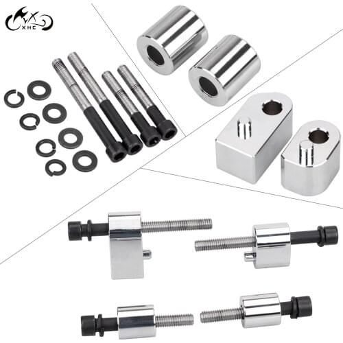 Chrome Driver Floorboard Spacer Extension For Harley FLHR Road King 2009-2018 FLTR Road Glide 2009 FLHX Street Glide 2009-2018