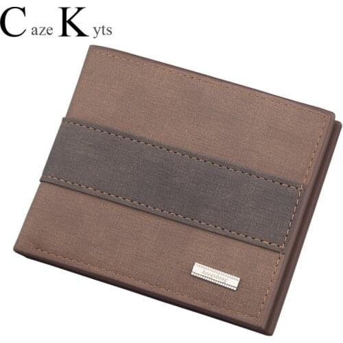 2020 New Mens wallet short frosted Korean wallet US dollar clip short paragraph soft wallet trend zipper bag