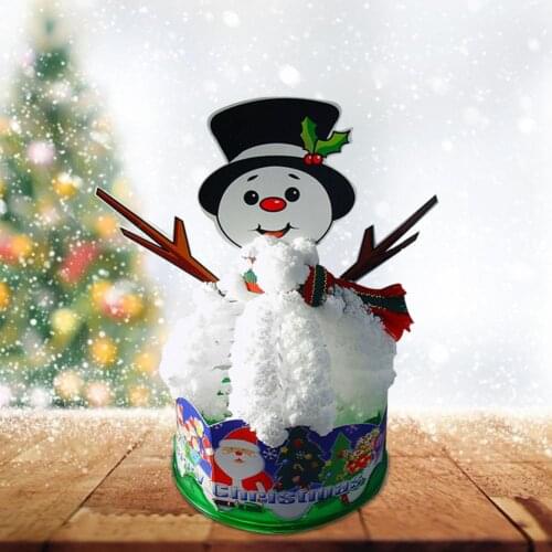 Novelty Christmas DIY Snowman Paper Tree Blossoming Crystal Tree Magic Tree for Kids Educational Toys
