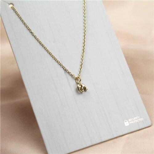 New Arrival Fashion Gold Color Alloy Small Elephant Pendant Necklaces For Women Trendy Lucky Animal Necklaces Jewelry Party Gift