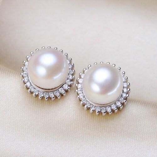 Charm Fashion Exquisite Pearl Earrings Mountings, Earrings Findings, Stud Earrings Settings Jewelry Parts Fittings