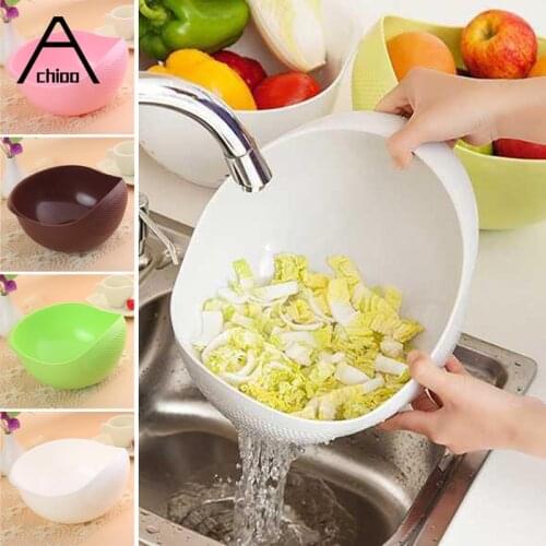 Rice Sieve Plastic Colander Sieve Rice Washing Filter Strainer Basket Kitchen Tools Food Beans Sieve Fruit Bowl Drainer Cleaning