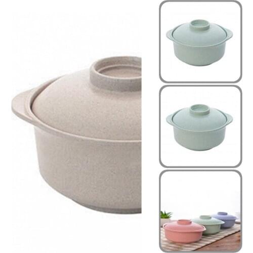 Plastic Reusable Reusable Noodle Bowls with Lid Multi-purpose Salad Container Lightweight for Noodles