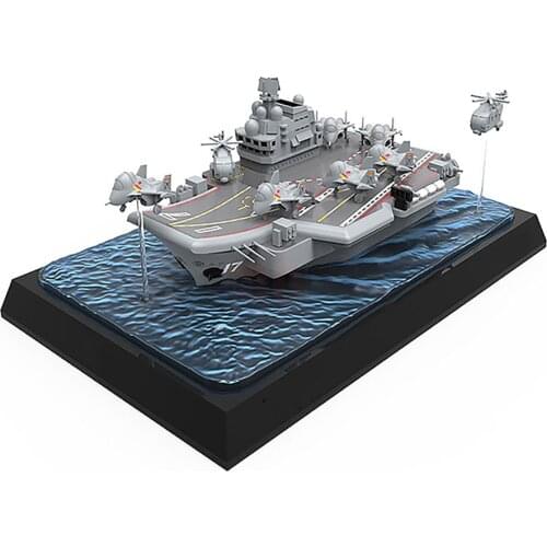 Plastic Model DIY Assembly Kits with Sea View Platform for MENG WB-008 PLA. Navy Shandong Warship Q Edition Aircraft Carrier