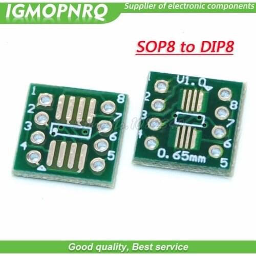 100PCS TSSOP8 SSOP8 SOP8 to DIP8 Transfer Board DIP Pin Board Pitch Adapter TSSOP-8 SSOP-8 SOP-8 to DIP-8