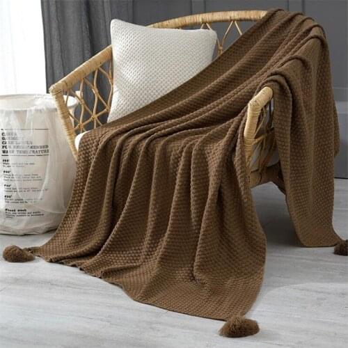 Ins Nordic sofa blanket blanket office nap shawl blanket knitted wool blanket casual air conditioning blanket several sizes