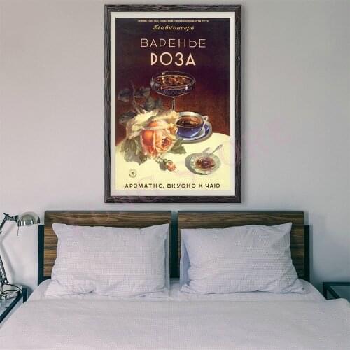 RE112 Retro Russian Style Painting Commercial Publicity 91 Custom Silk Poster Home Deco Wall Art Christmas Gift