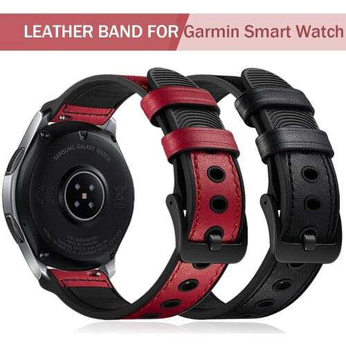 Band for Garmin Move3 Garmin Active Vivoactive 3 4 Leather Strap Belt Garmin Venu Forerunner 645/245 Bracelet Watchbands 20 22mm