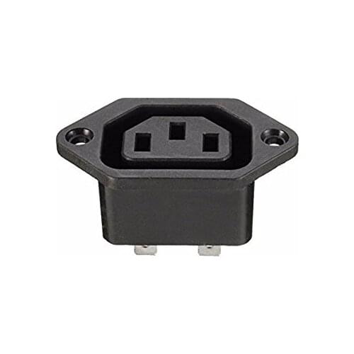Excellway Chassis Female 15A/250V AC IEC C13 C14 Inline Socket Plug Adapter Mains Power Connector