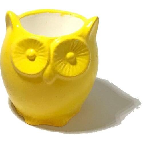 Modern What Happy Owl Decorative Yellow trinket trinket baratija حلية орнаментальный