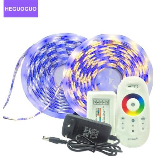 12V RGB LED Strip SMD 5050 RGBW RGBWW Flexible Colorful LED Strip 60leds/m LED Tape Light With 2.4G Touch Screen Remote Control