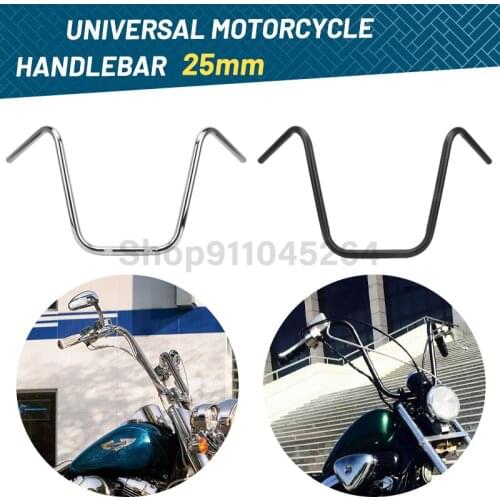 Universal Motorcycle 25mm Handlebar Super High Scooter Handle Bars Retro Bike Chopper Bobber Cruiser Sportster Steering Wheel