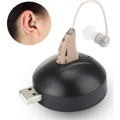 USB Rechargeable Ear Sound Amplifier Hearing Aid Portable Mini Amplificador for Deaf Elderly Hearing Loss Aids Ear Care Device