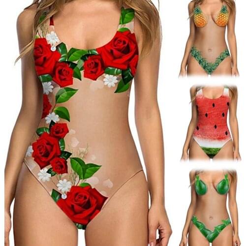 Womens Summer Sexy Stretch Monokini One-Piece Swimsuit Swimsuit Swimming Beginner Party Beach Bikini Chinese Style