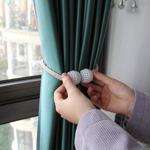 1Pc Pearl Magnetic Curtain Clip Home Decoration Accessories Hanging Ball Tieback Curtain Holder Holdbacks Buckle Straps Rope