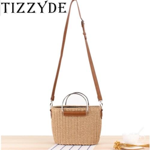 2019 New Design High Quality Straw Handbag Simple Style Popular Straw Womens Bag Beach Woven Shoulder Bag ZCY123
