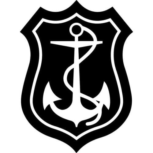 20CMX16CM Anchor Personality Shield Car Styling Sticker PVC Creativity Auto Decoration Decals Customizable Colors