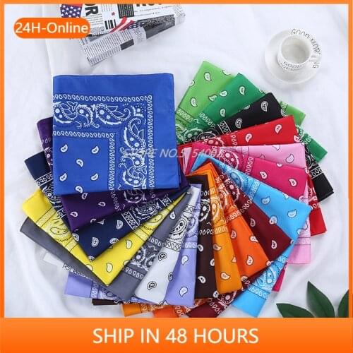 1PC Newest 100% Cotton Hip-hop Bandanas for Male Female Head Scarf Scarves Wristband Headband Vintage Pocket Towel Hot Selling