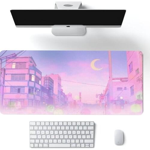 Anime kawaii Big Mouse Pad Large Rubber Gaming Mat Speed Kawaii XL MousePad Keyboard Locking Edge Otaku Compute mouse pad