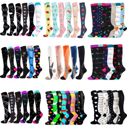 Compression Stockings Cycling Running Outdoor Sport Socks 30 Mmhg Men Women Knee High Medical Edema Diabetes Varicose Veins