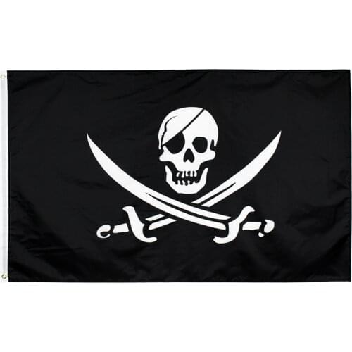Xiangying 90x150cm Jack Rackham skull bone pirate Flag