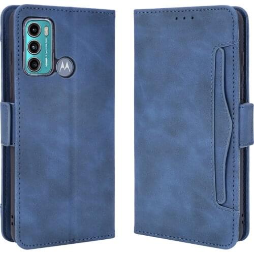 For Motorola Moto G40 Fusion Flip Type Phone Case For Moto G60 Leather Multi-Card Slot Full Cover Wallet Type Cover