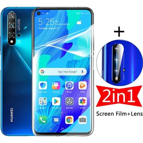 Hydrogel Film For Huawei Honor 7A 7C 8X 9X 9 10 20 Lite 10i 20S 30 Pro P smart 2019 Nova 5T Screen Protector + Camera Lens