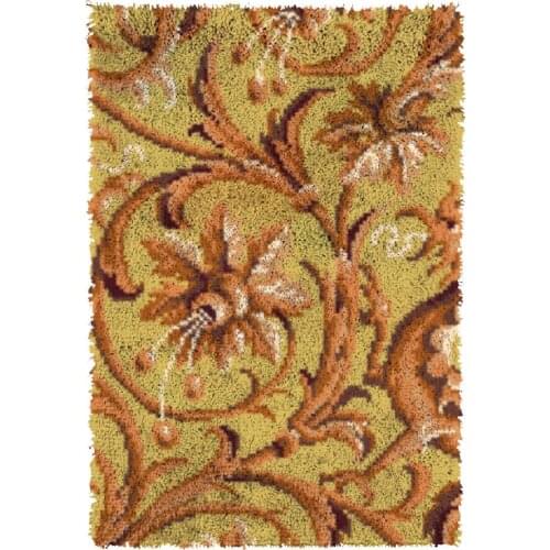 Latch Hook Yellow flowers Cushion Kits Pillow Mat DIY Craft Patterns Cross Stitch Needlework Crocheting Cushion Embroidery