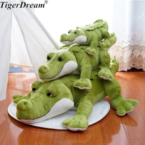 Cartoon Large Green Crocodile Cushion Stuffed Plush Toy Soft Big Crocodiles Sleeping Pillows Kids Adult Toys 3 Size