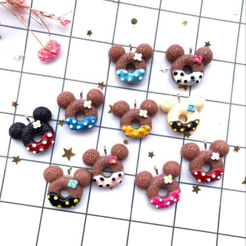 Mix 10pcs Flat back resin cookies charms Jewelry necklace earring pendant keychain charms for DIY decoration gift