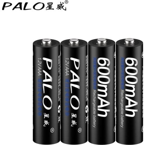 Original PALO 1.2V Ni-MH AAA Rechargeable Batteries AAA Battery 3A Bateria Baterias AAA 600mAh
