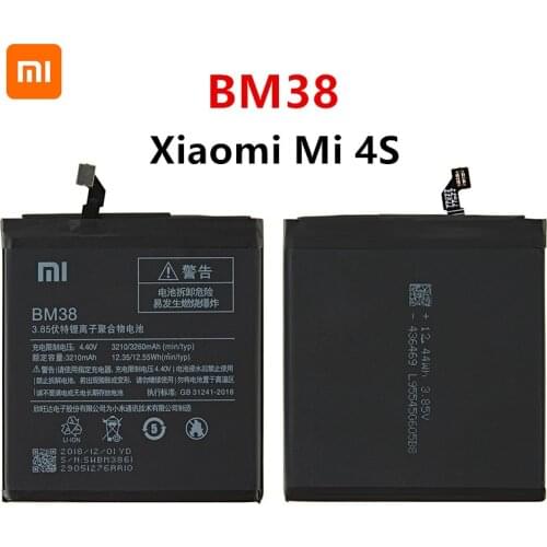 Xiao mi 100% Orginal BM38 3260mAh Battery For Xiaomi 4S Mi 4S Mi4S BM38 High Quality Phone Replacement Batteries