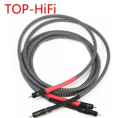 TOP-HiFi Pair QED Signature OFC Silver-Plated Interconnect RCA Cable with WBT-0144 Gold Plated RCA plugs