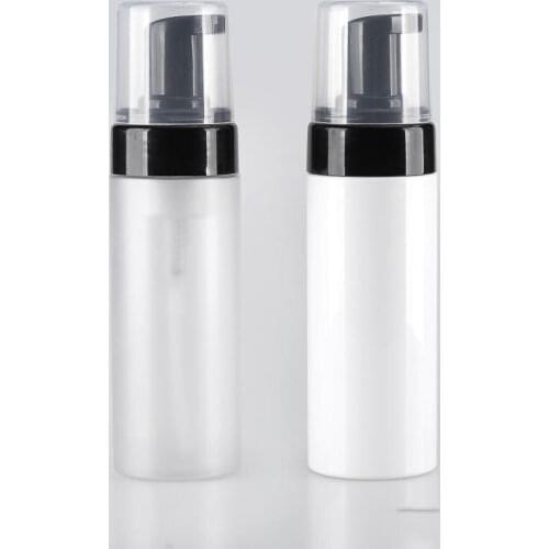100ml Cosmetic Facial Cleanser Wash Cream Plastic PET Foam Bottle Liquid Soap Foaming Pump Refillable Bottles for Travel