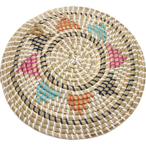 Handmade Wall Basket Woven Basket Natural Boho Decor Hanging Wall Decor For Home Bedroom Kitchen Living Room Decor