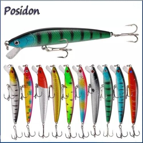 Posidon 7.5g/10cm 3D Eyes Minnow Fishing Lures Plastic Hard Bait Floating Crankbait Wobblers Artificial Swimbait Peche Tackle