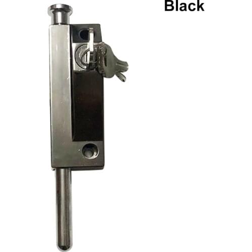 1 Pcs Stainless Steel Revolving Glass Door Spring Security Latch with Lock Keys H99F